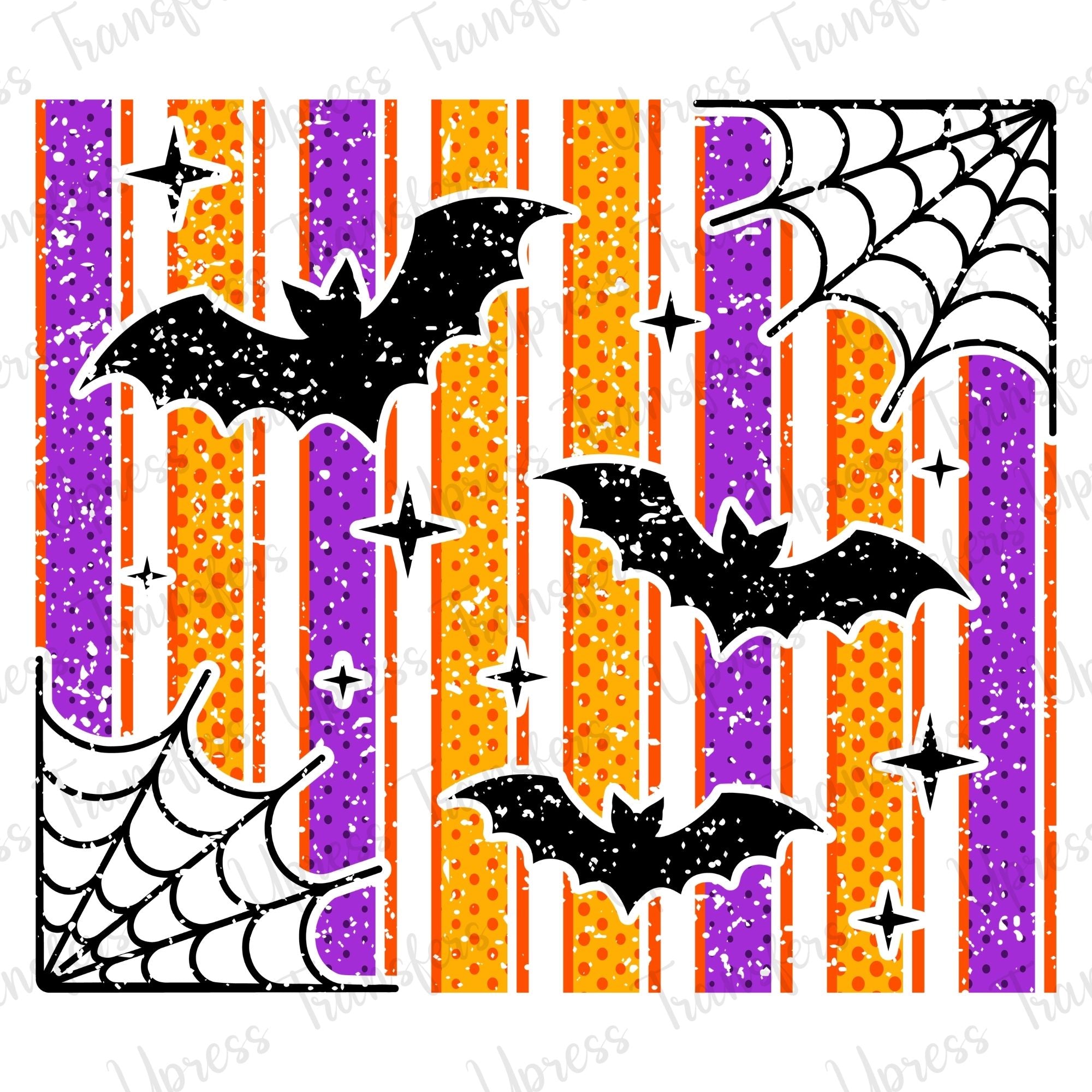 Distressed Halloween Bat Doodle