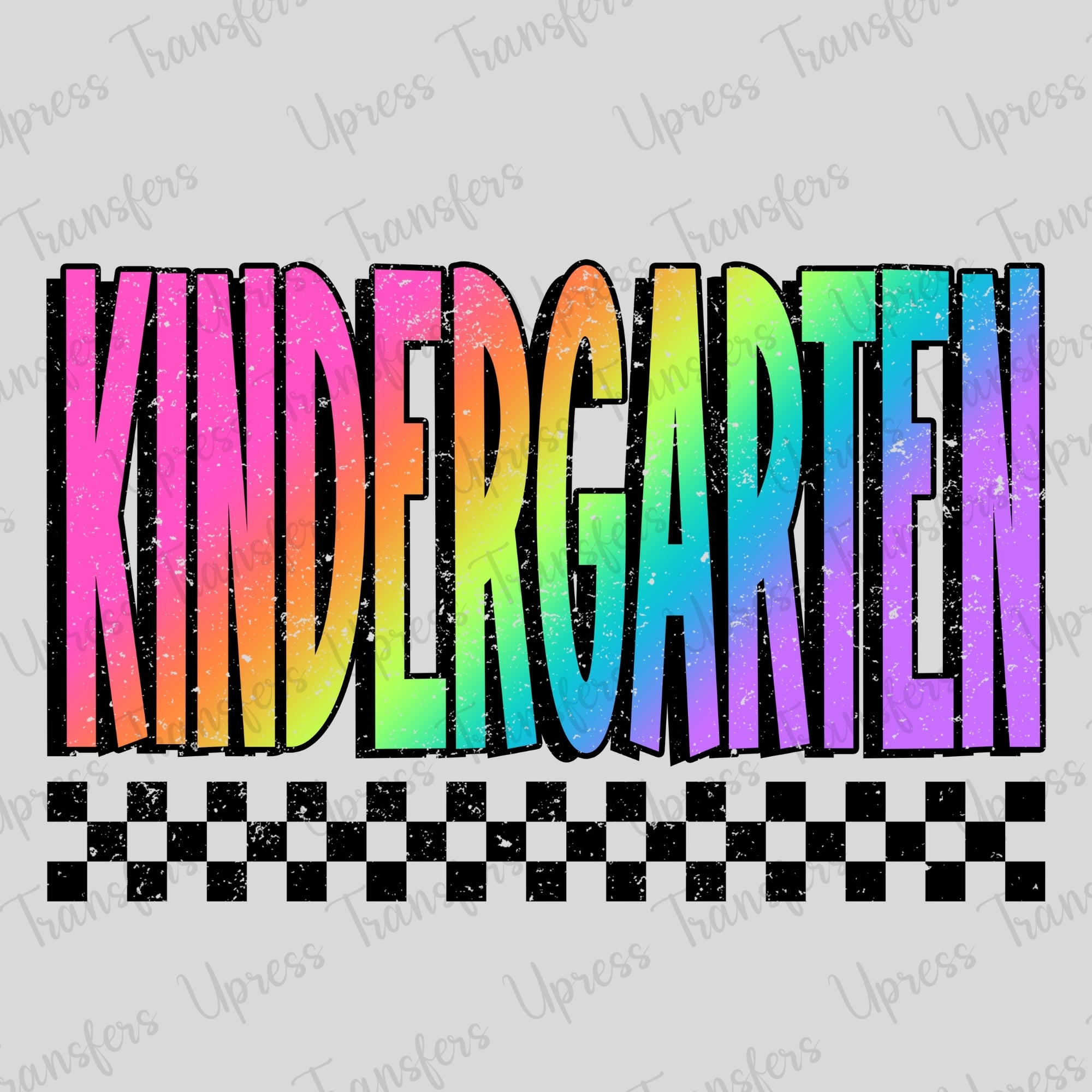 Distressed Kindergarten Rainbow