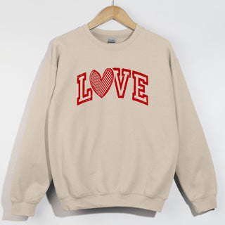 Distressed Love Checkered Heart