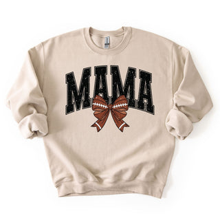 Distressed Mama Football Bow