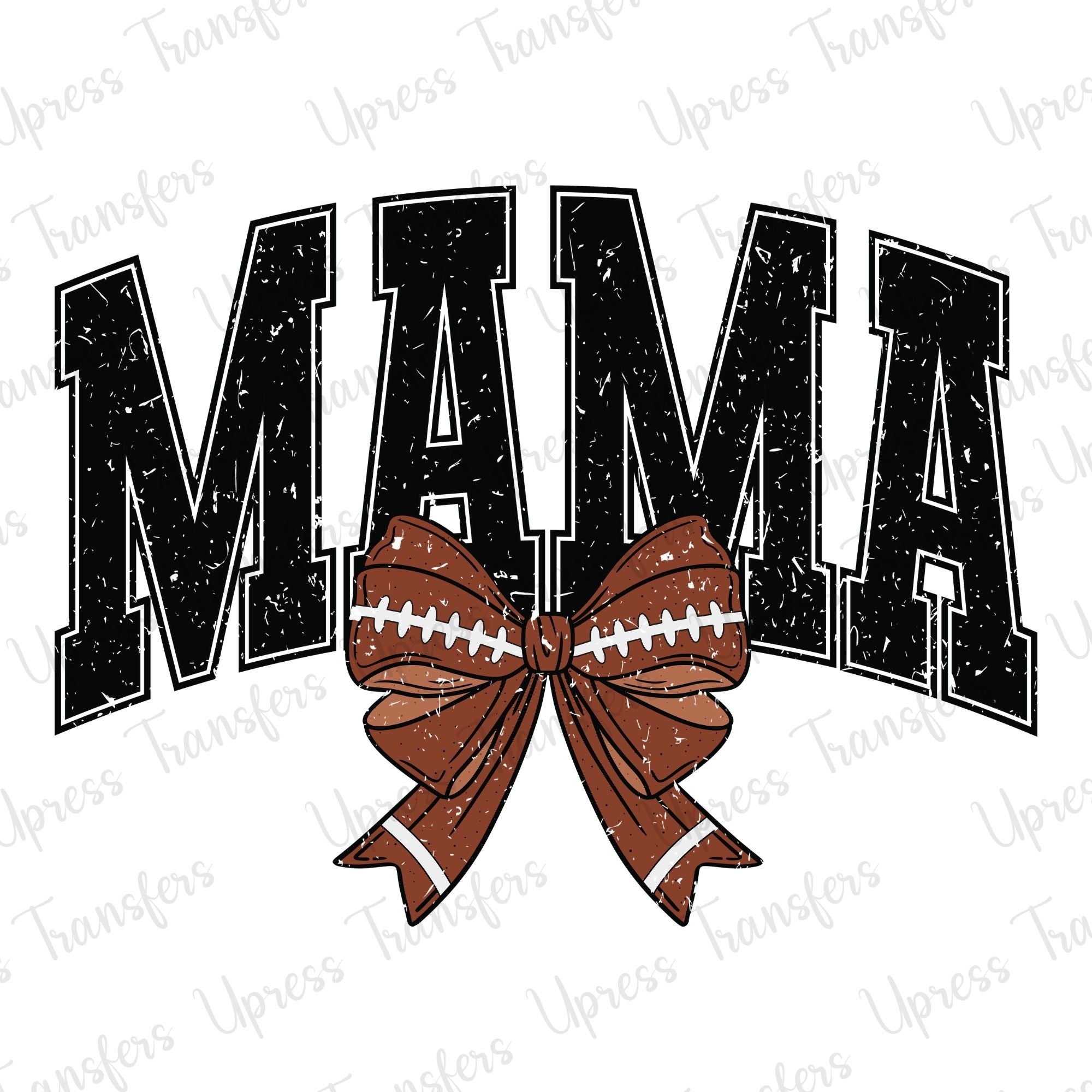 Distressed Mama Football Bow