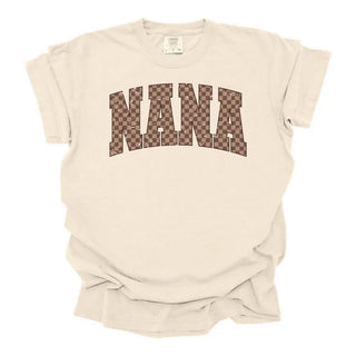 Distressed Nana Brown Checkered