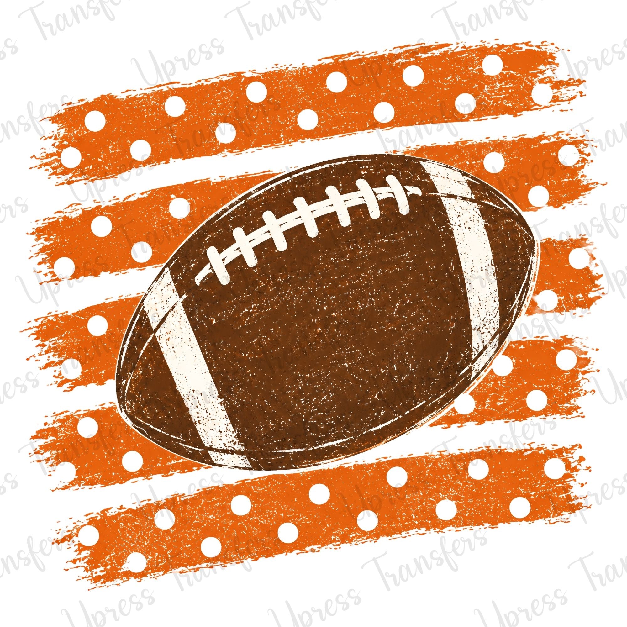 Distressed Polka Dotted Stripes Football