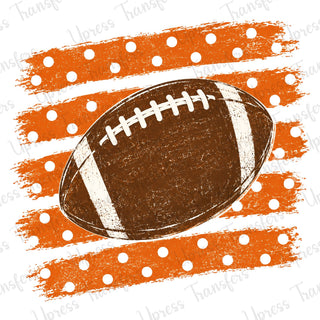 Distressed Polka Dotted Stripes Football