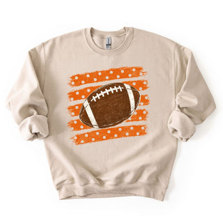 Distressed Polka Dotted Stripes Football