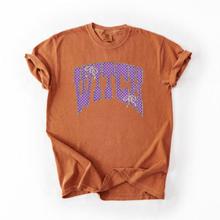 Distressed Purple Polka Dotted Witch