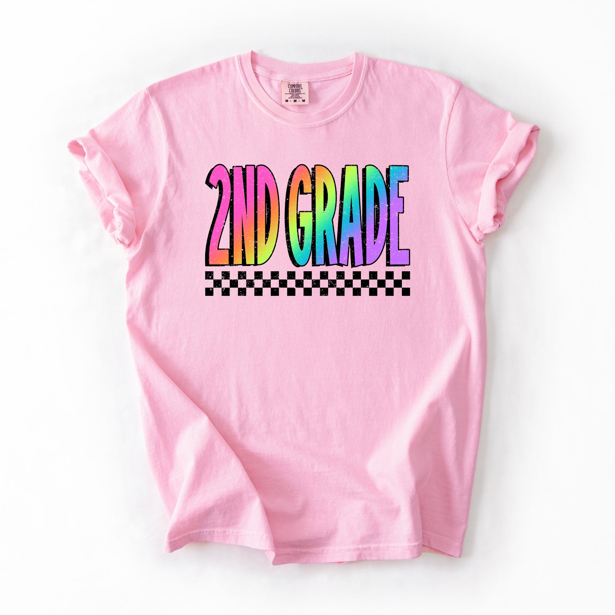 Distressed Second Grade Rainbow