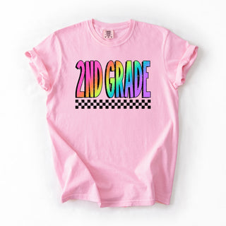 Distressed Second Grade Rainbow