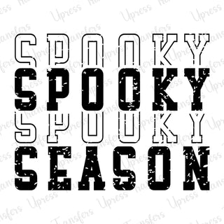 Distressed Stacked Spooky x3 Season