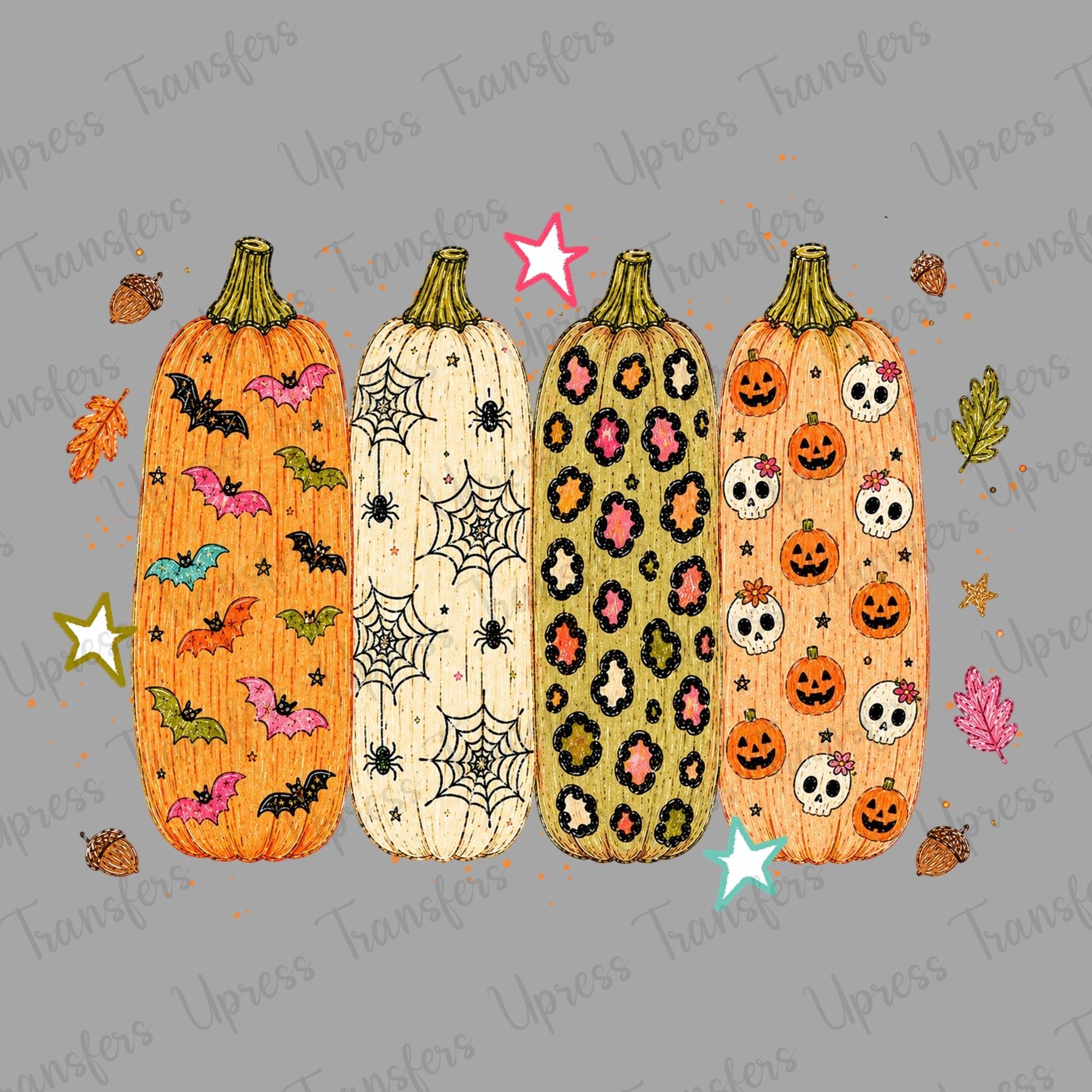 Distressed Tall Pumpkins x3