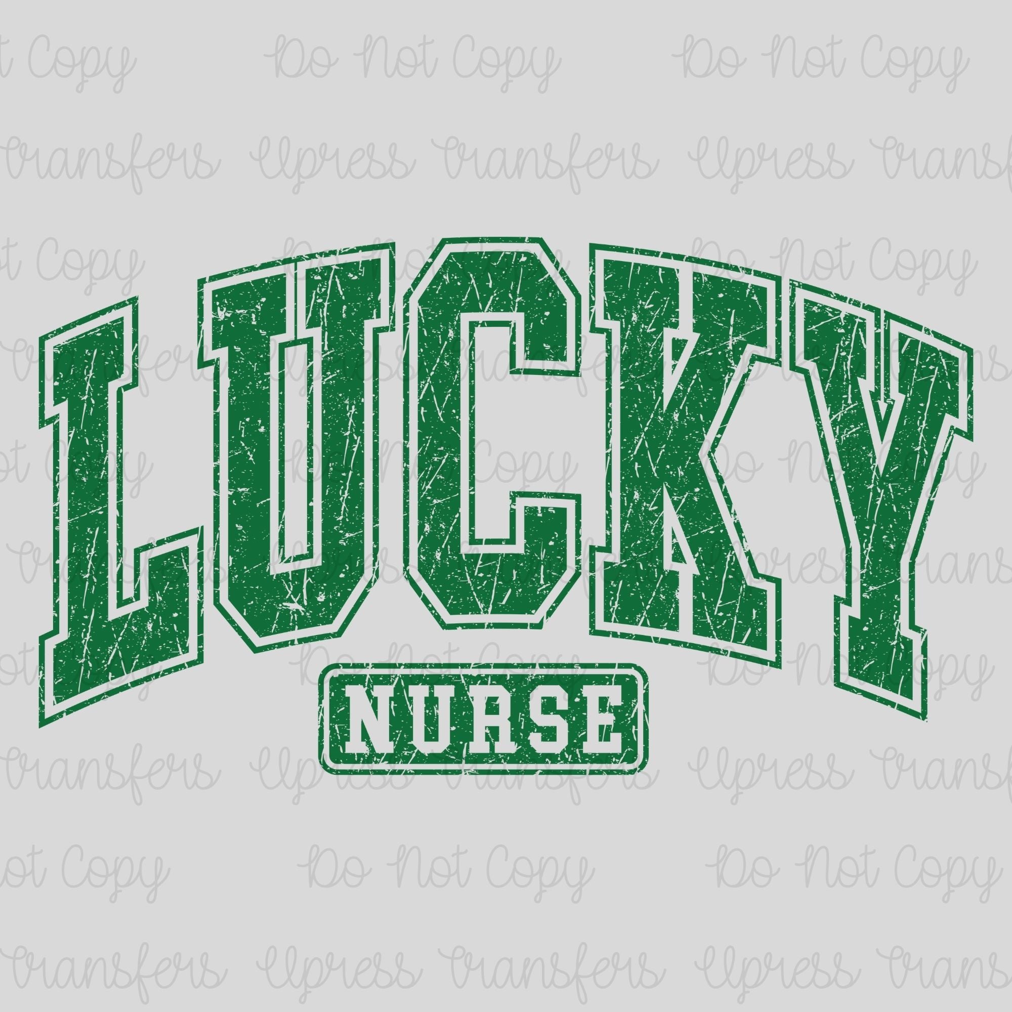 Distressed Varsity Lucky Nurse