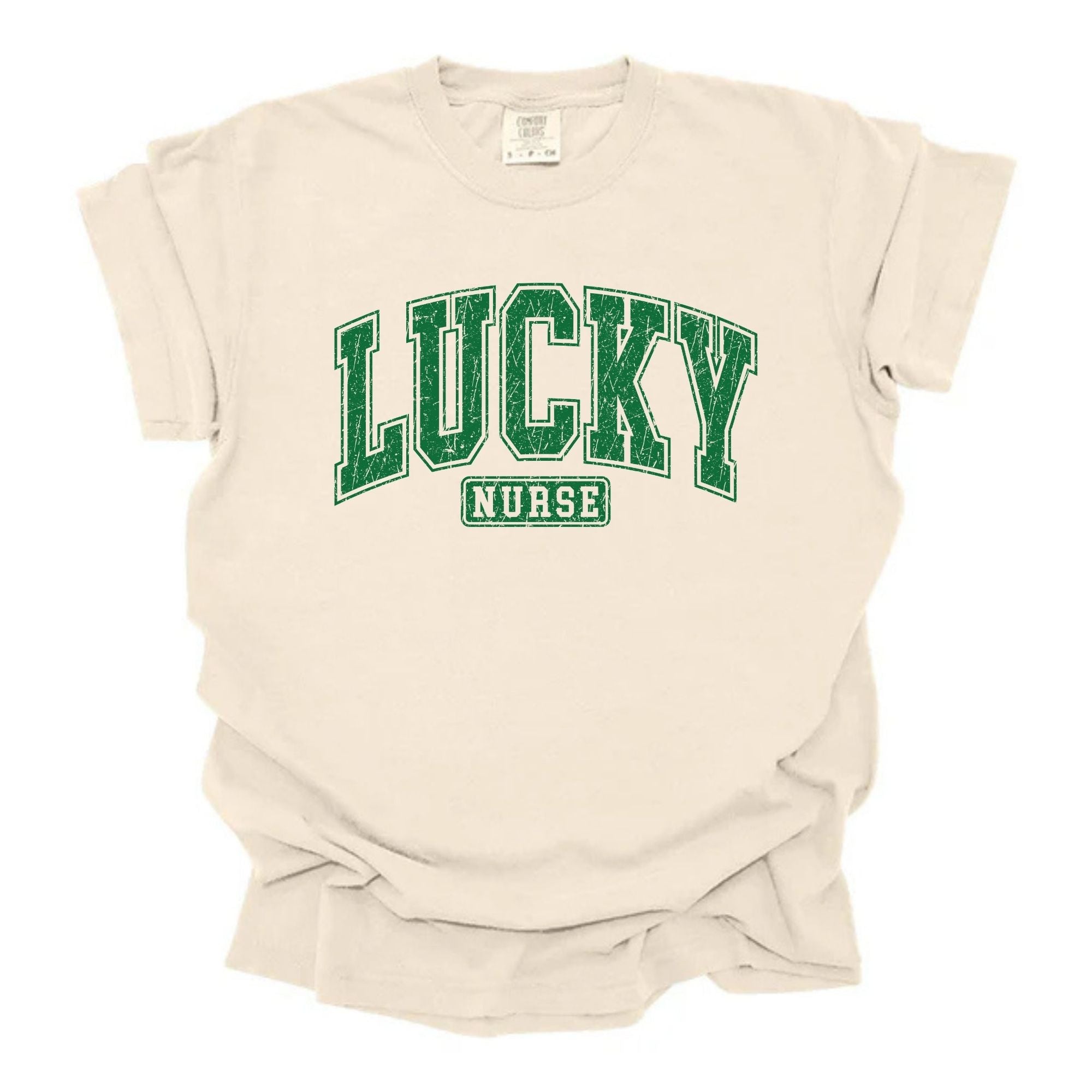 Distressed Varsity Lucky Nurse