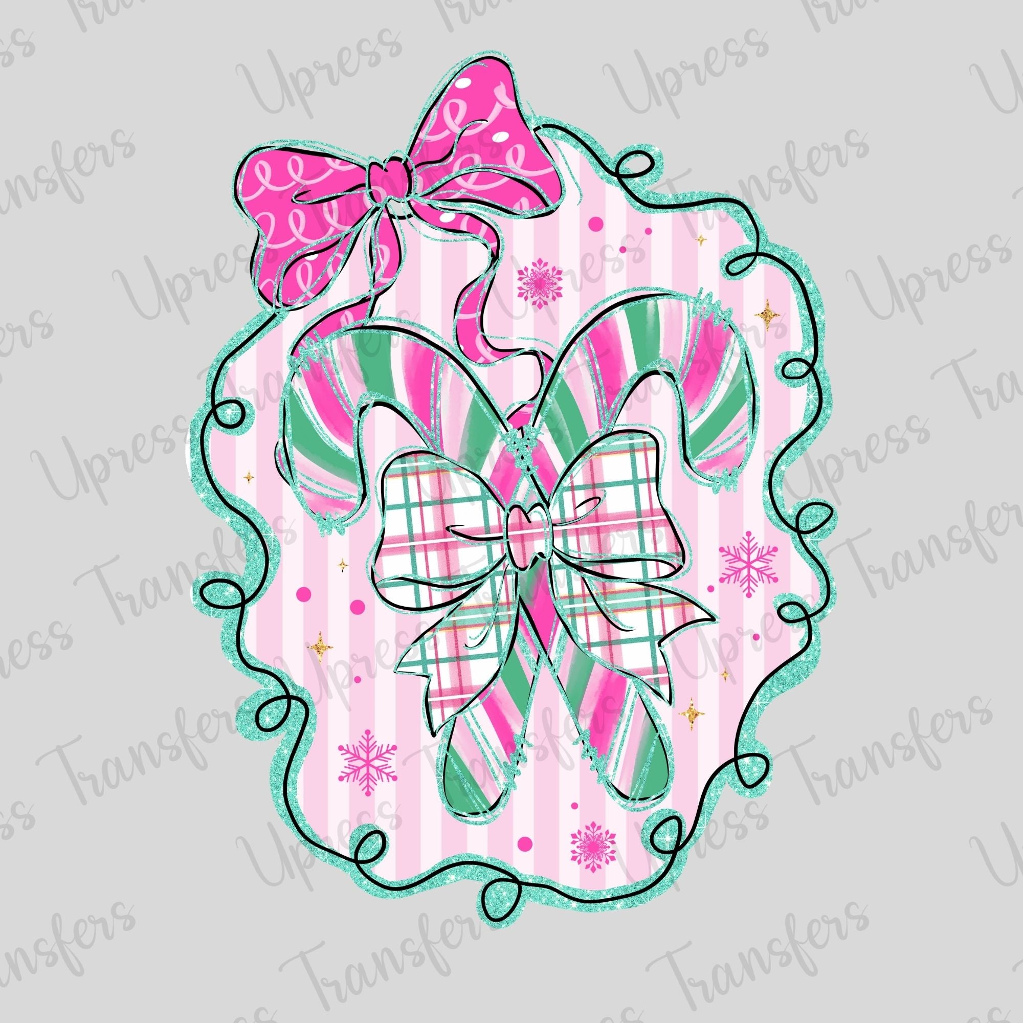 Ditsy Framed Candy canes