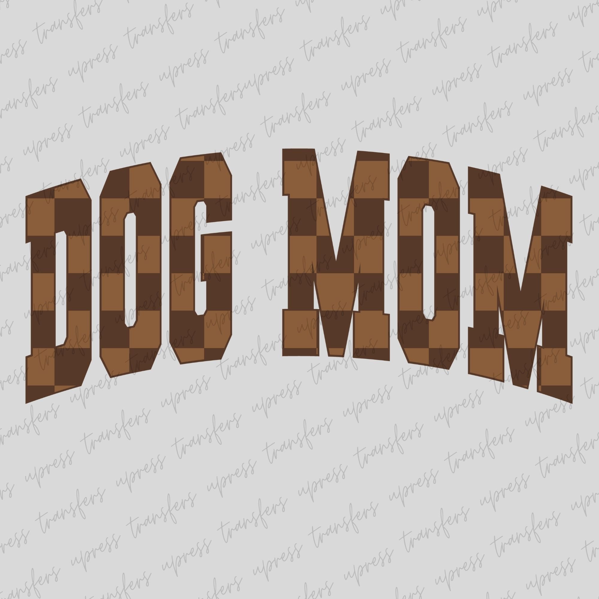 Dog Mama Brown Checkered