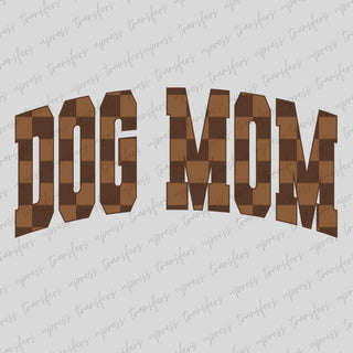 Dog Mama Brown Checkered