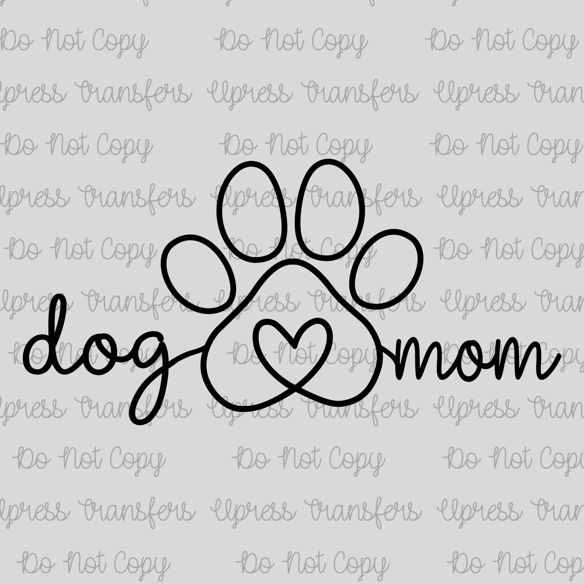 Dog Mom Line Paw