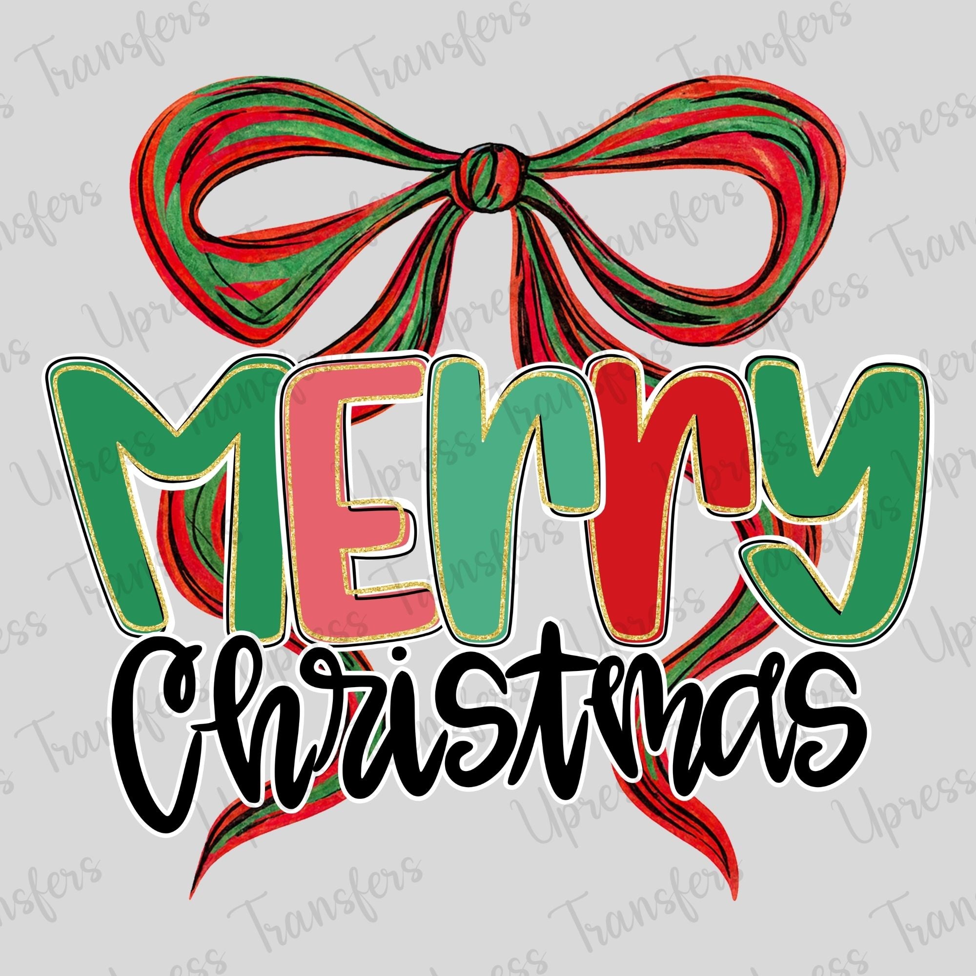 Doodle Bow Merry Christmas Doodle