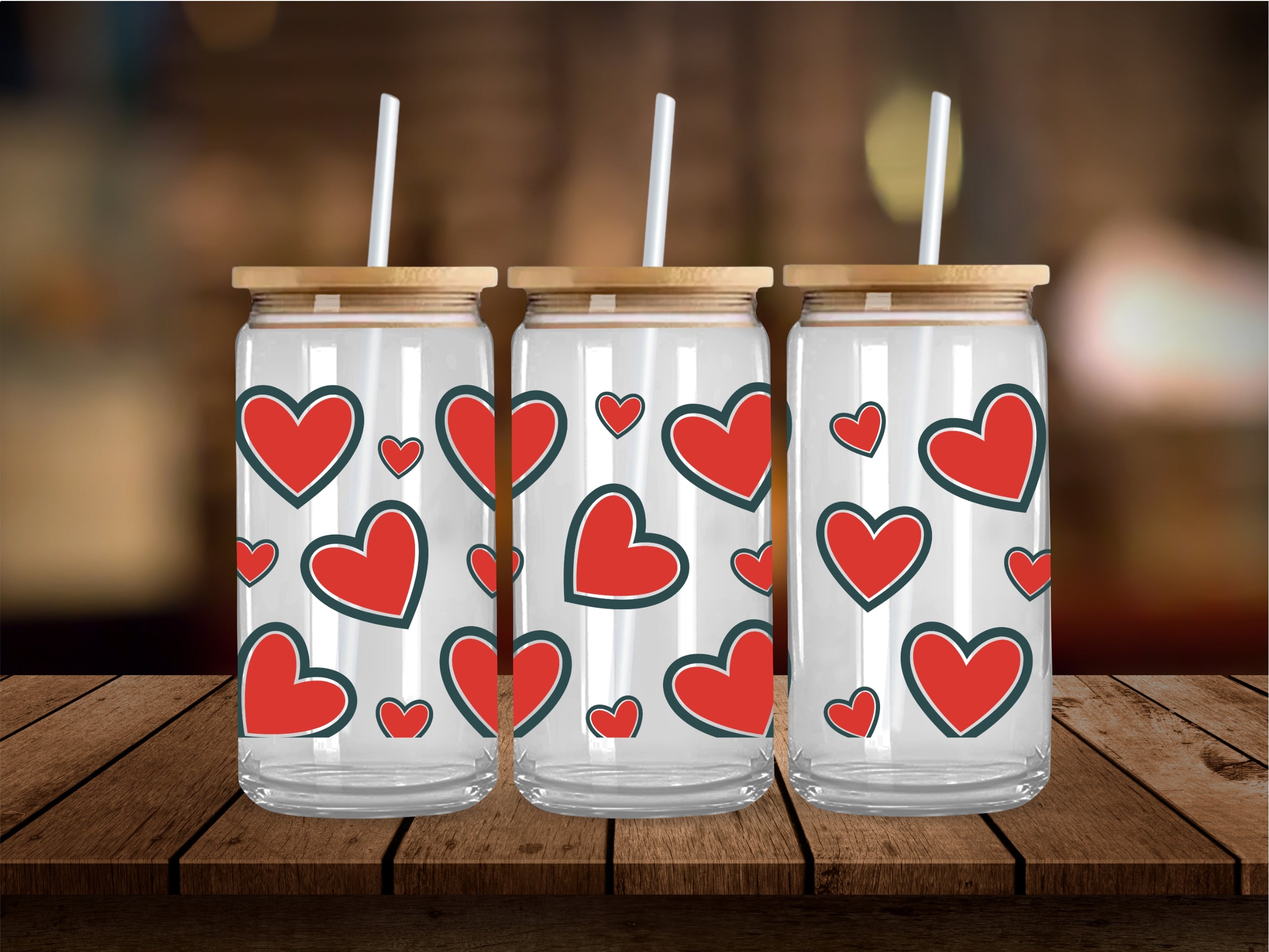 Double Hearts 16 Oz Wrap