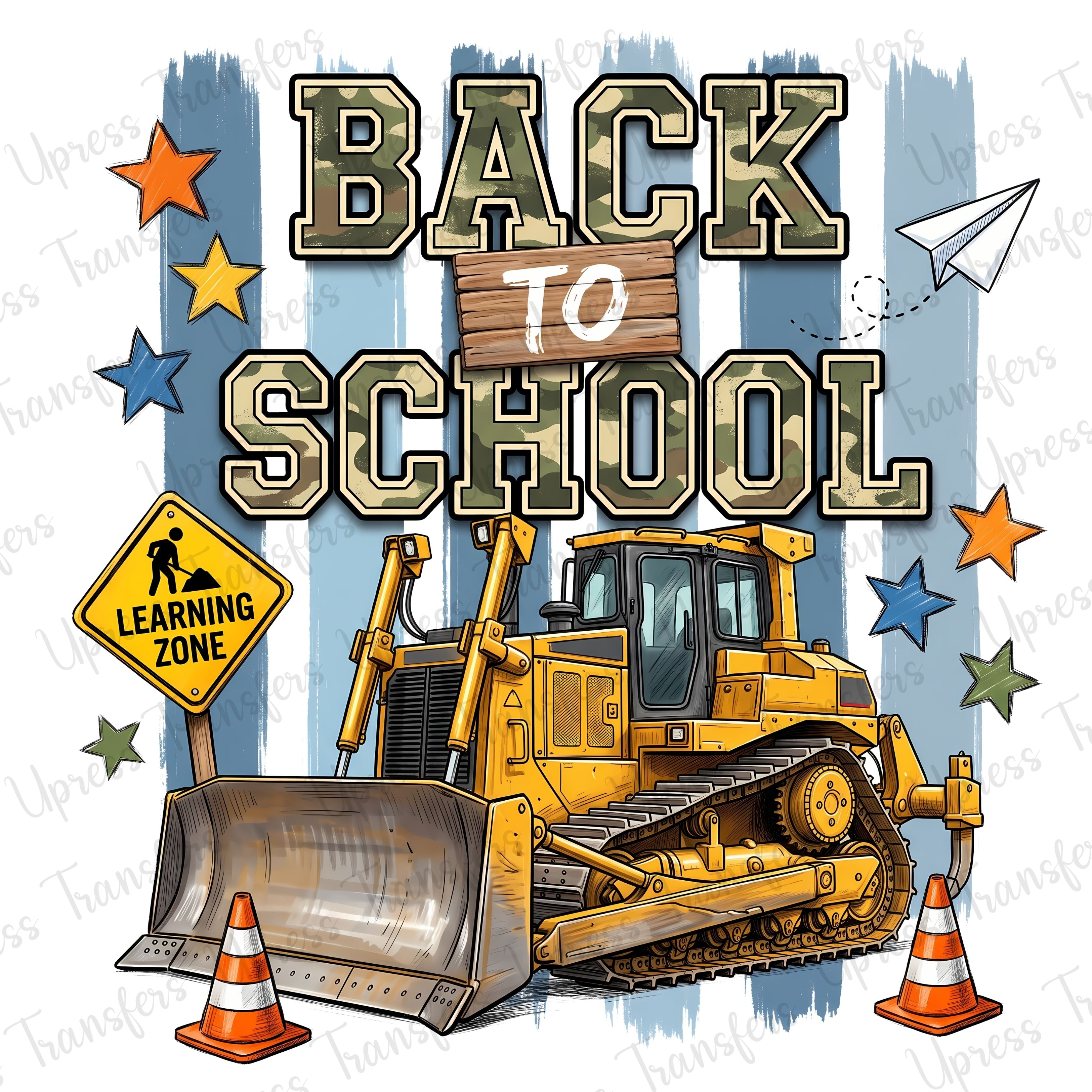 Dozer Camo Back To School Zone