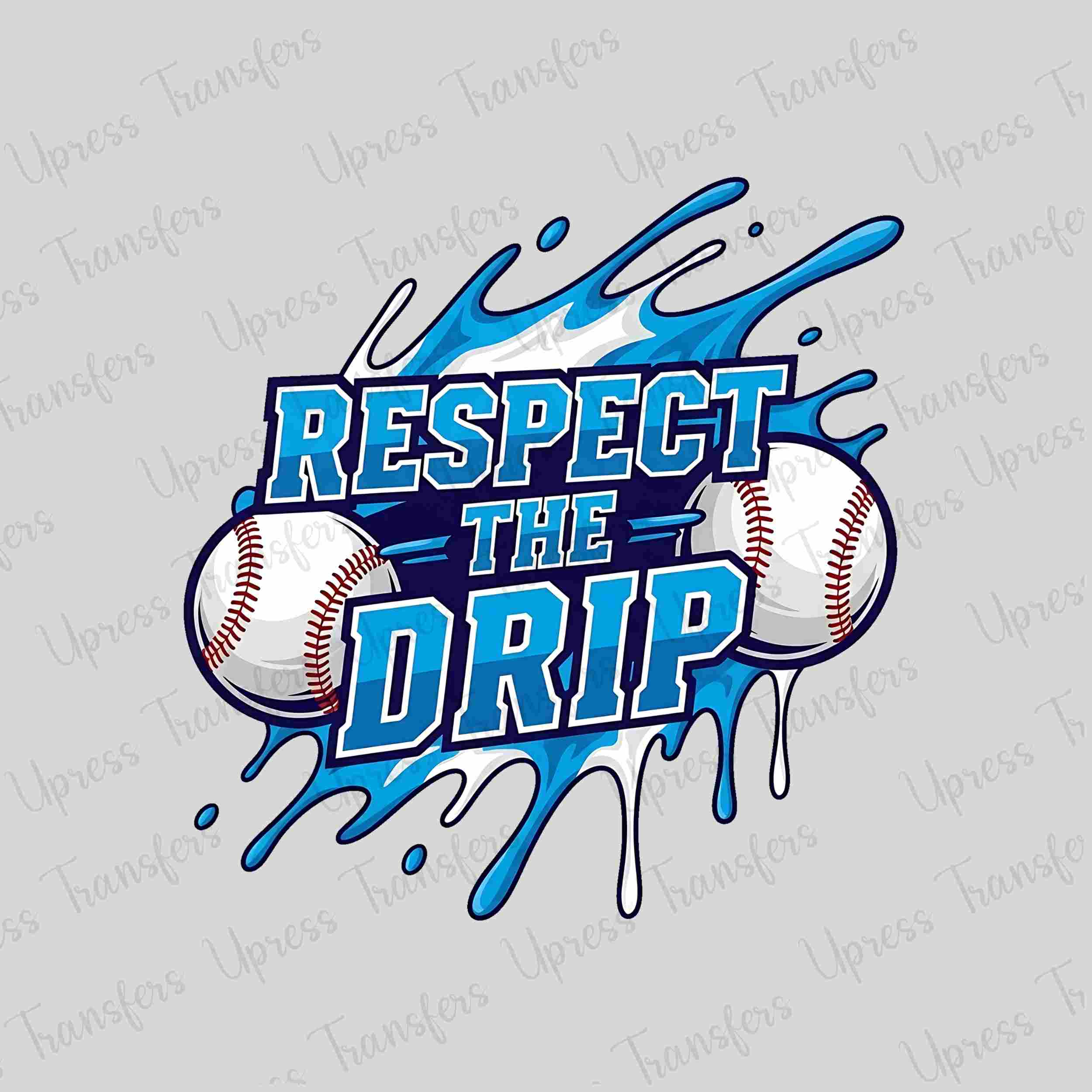 Drip Blue Baseball