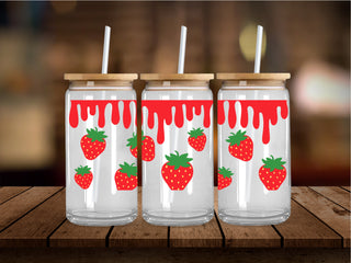 Dripping Strawberries 16 Oz Wrap