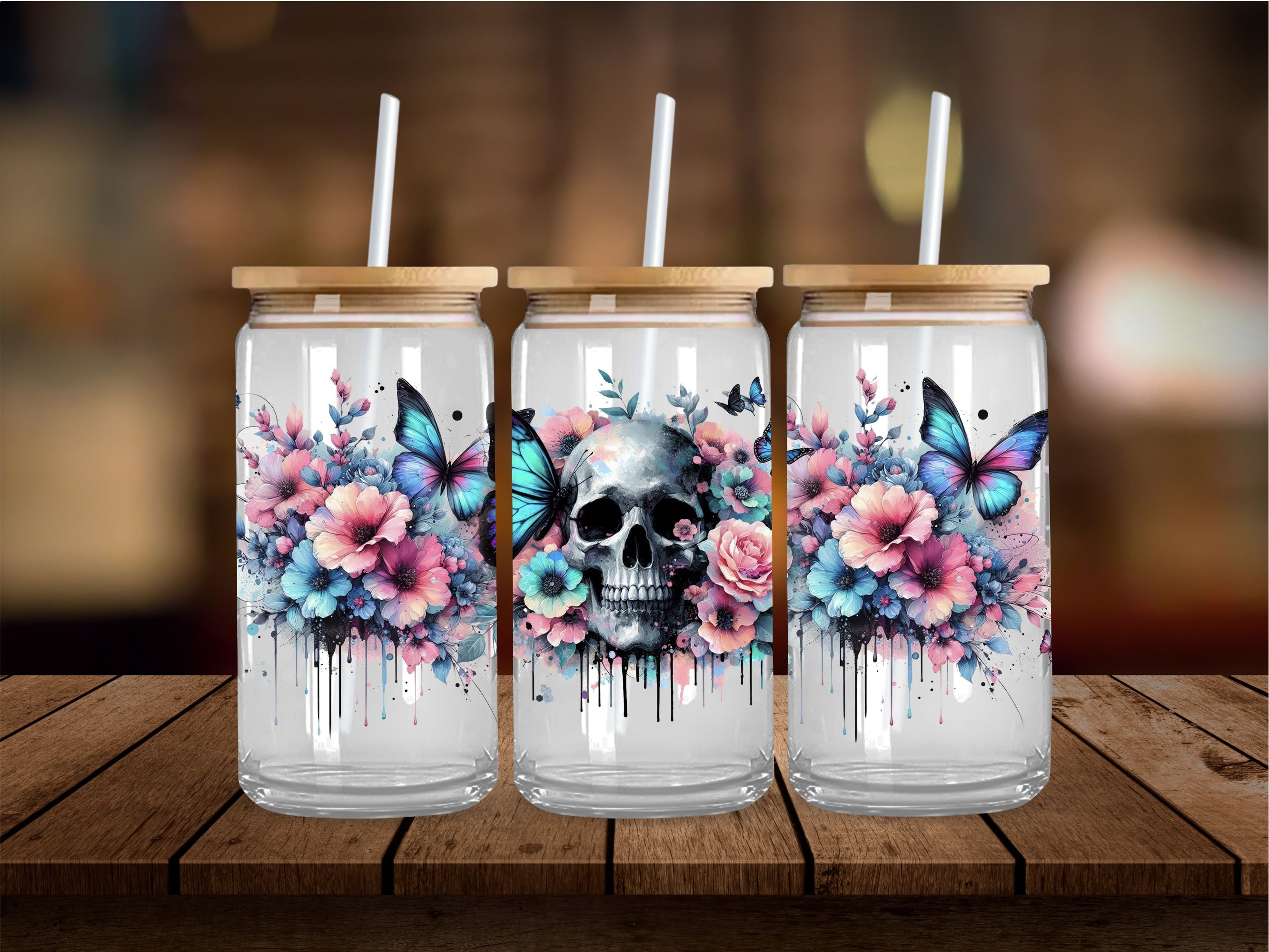 Drippy Skull 16 oz Wrap