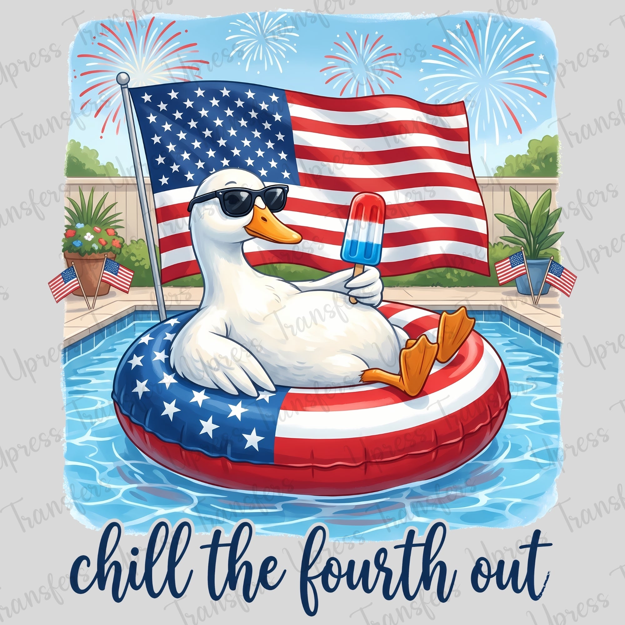 Duck With Popsicle Chill the Fourth Out