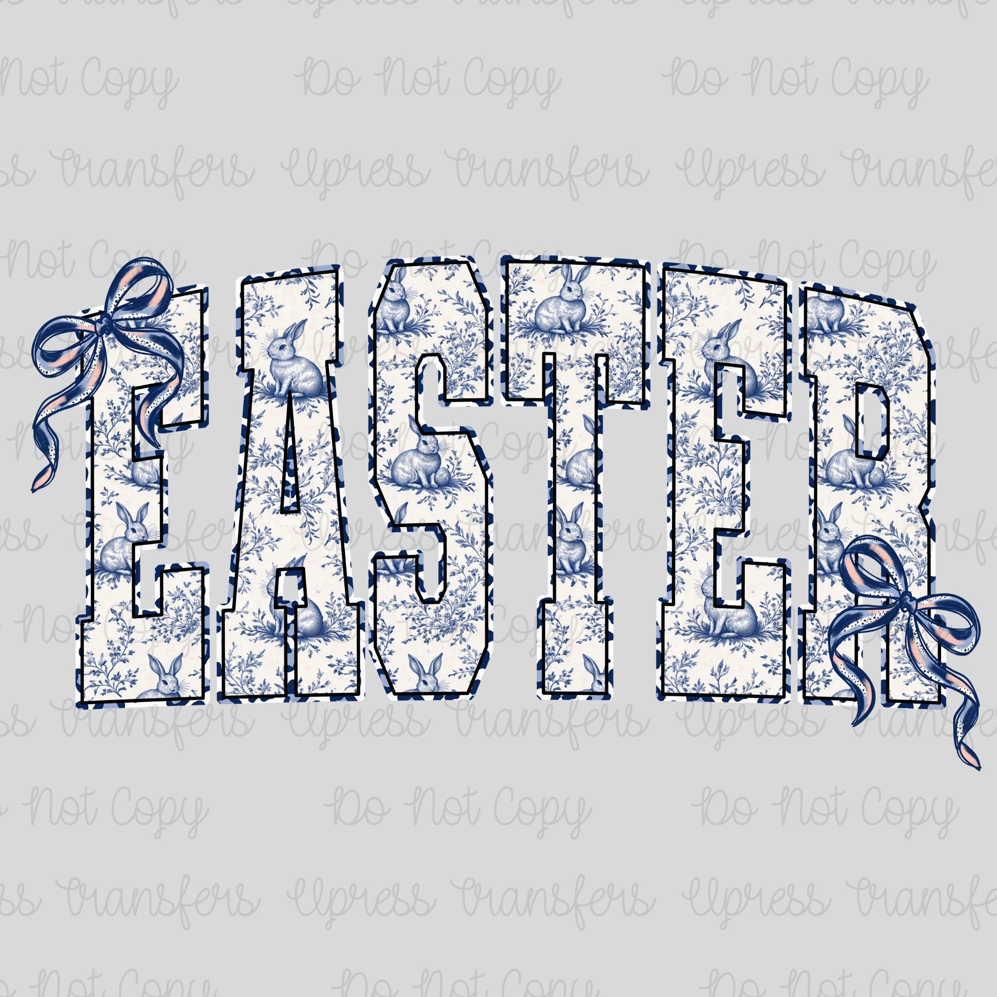Easter Blue Floral Pattern Trendy