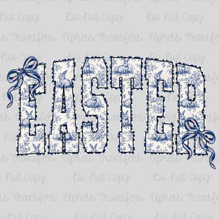 Easter Blue Floral Pattern Trendy