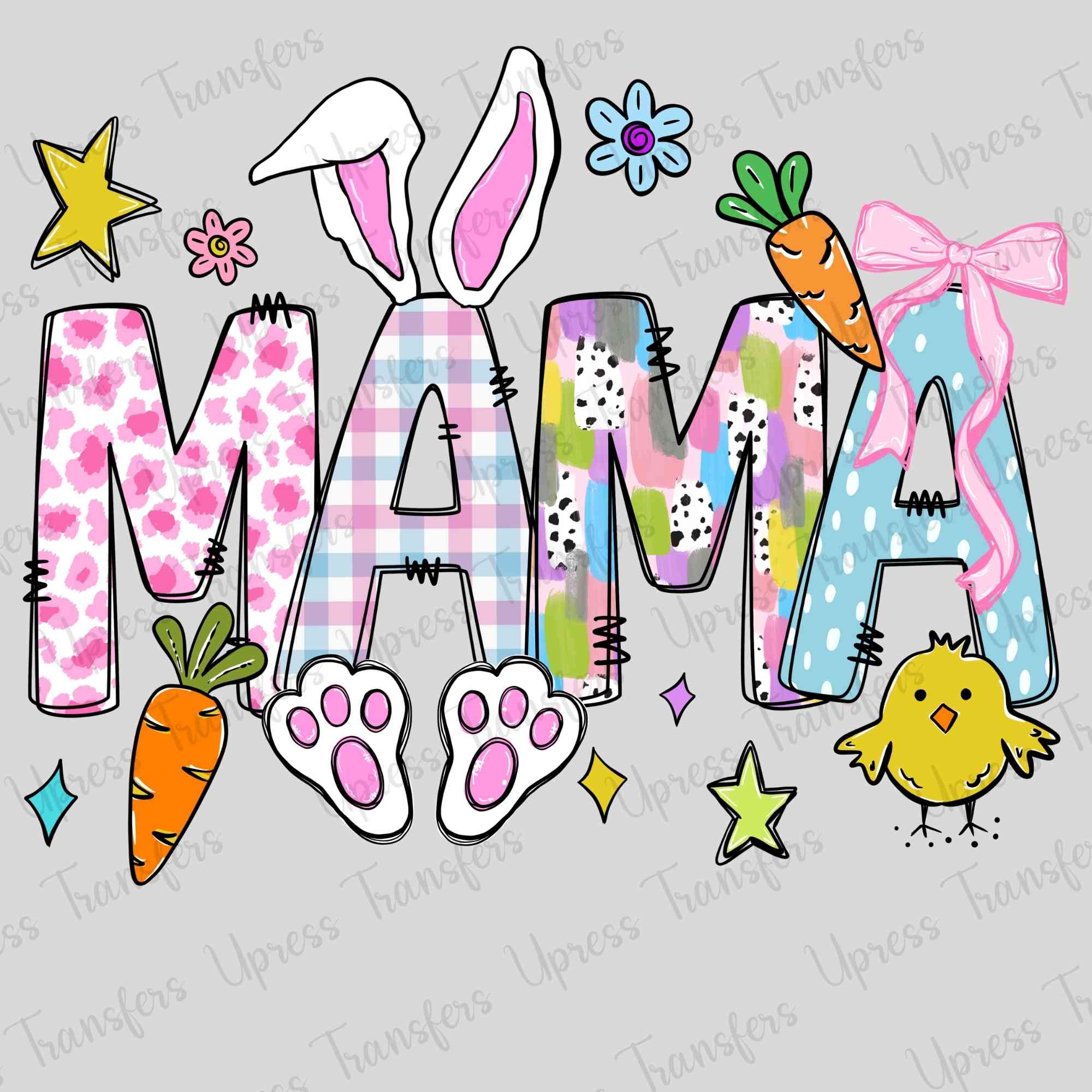 Easter Vibes Mama Colorful