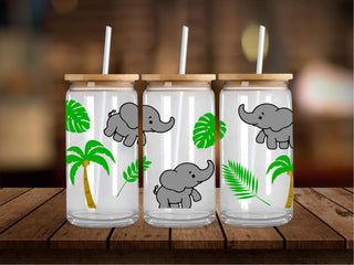 Elephants and Palms 16 Oz Wrap