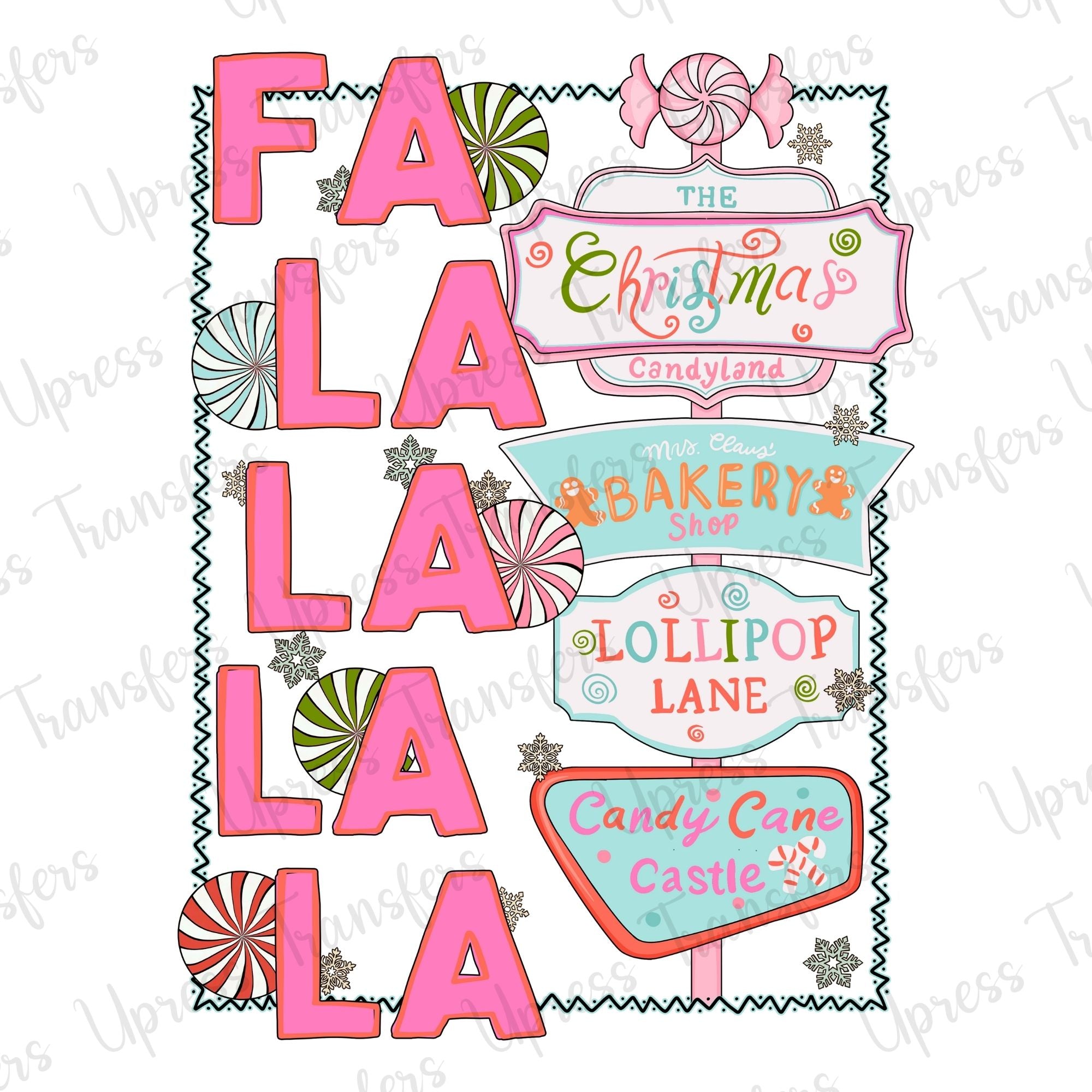 Fa La La La La Shop Signs