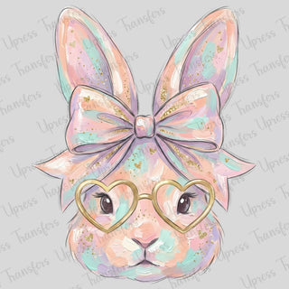 Faded Colorful Sparkle Bunny