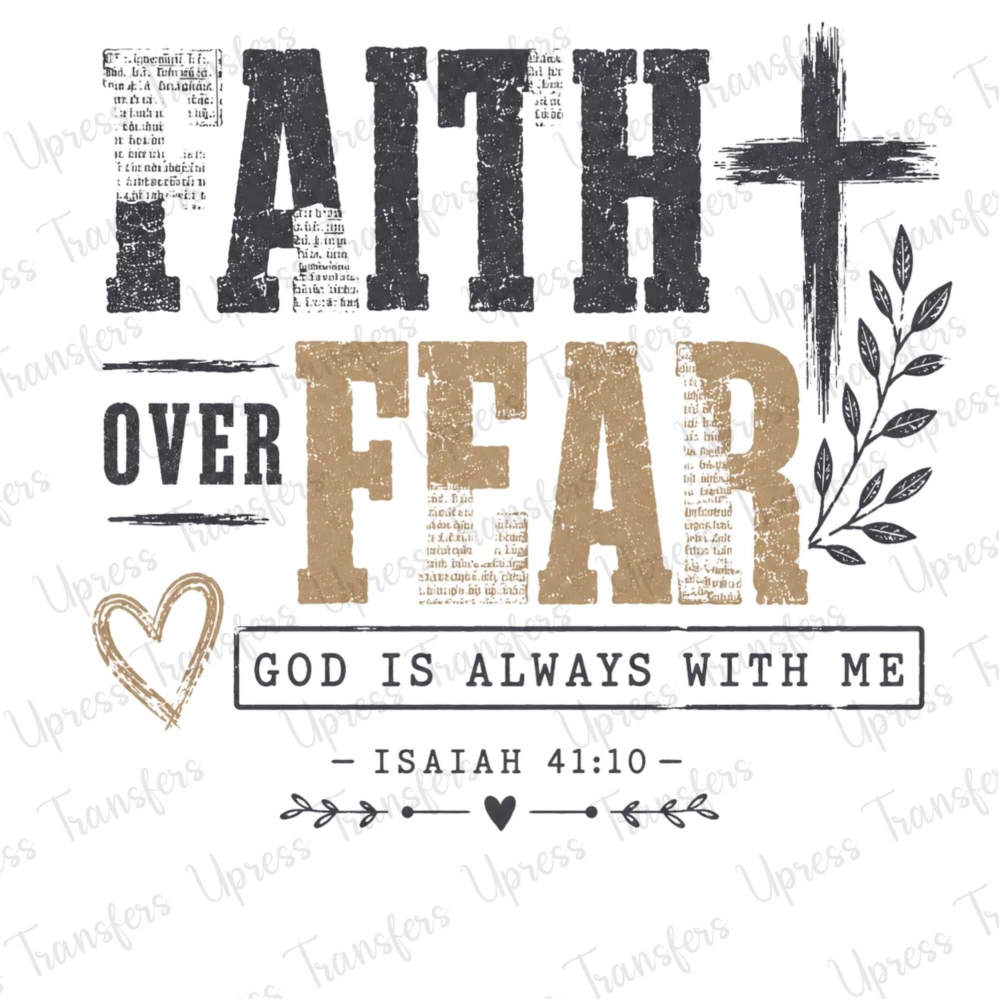 Faded Word Faith Fear