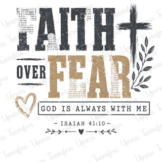 Faded Word Faith Fear