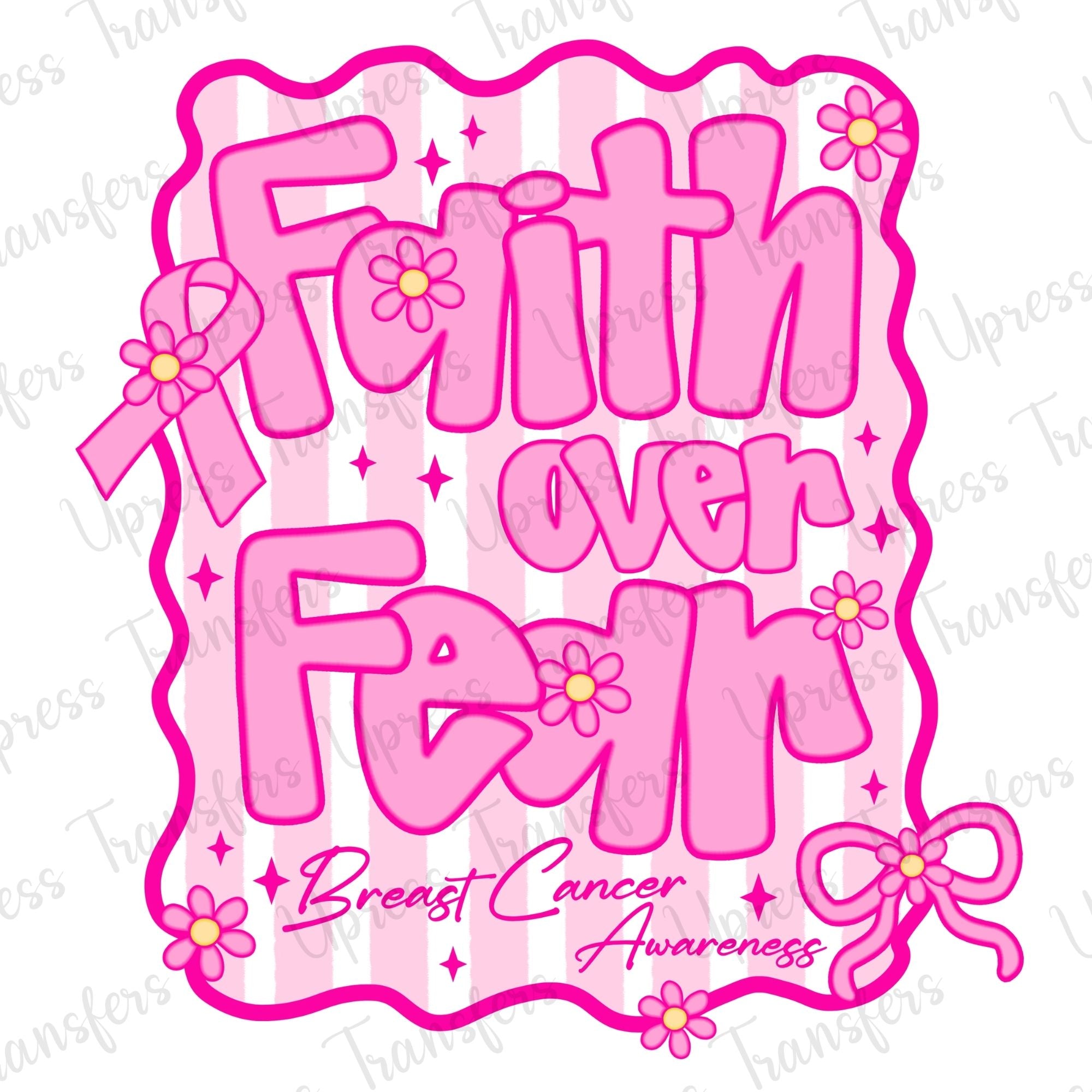 Faith Over Fear Bubble Cutesy Frame