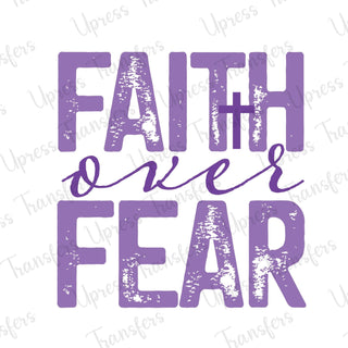 Faith Over Fear Purple Distressed