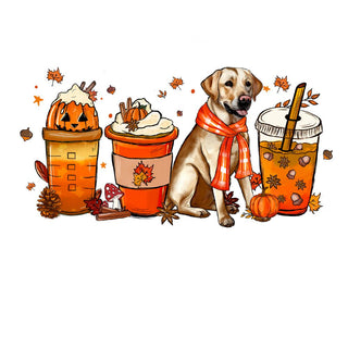 Fall Coffee Dog