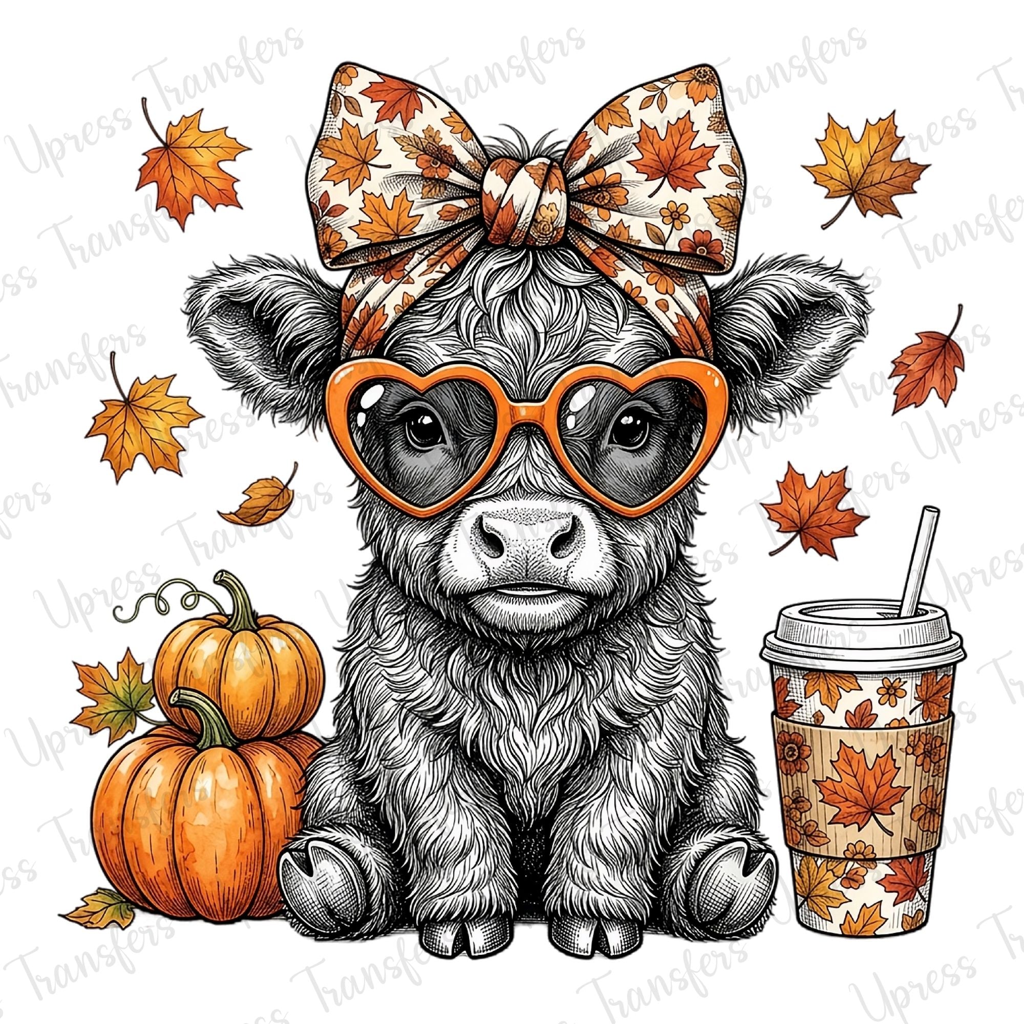Fall Cow Drawing