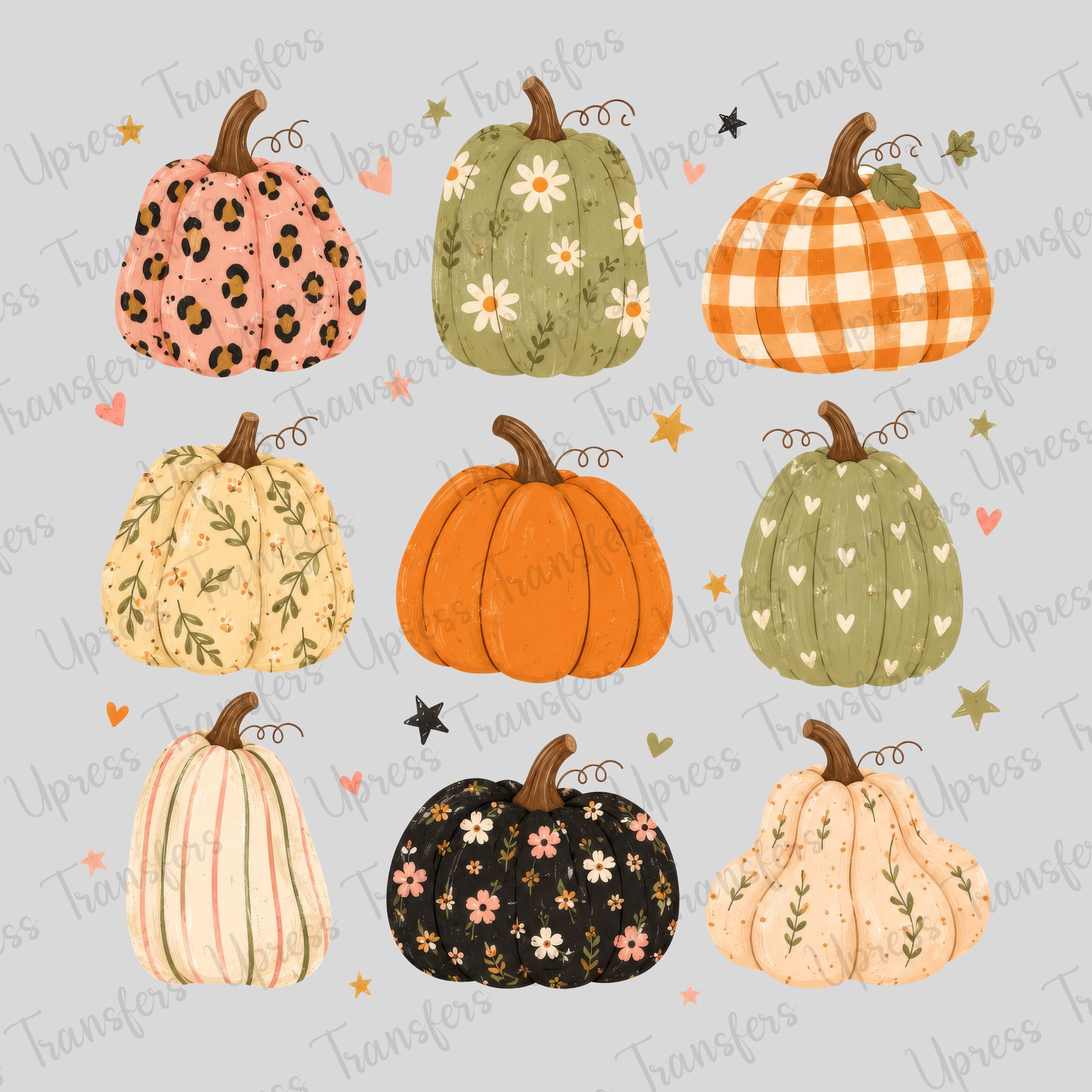 Fall Heart Pumpkins