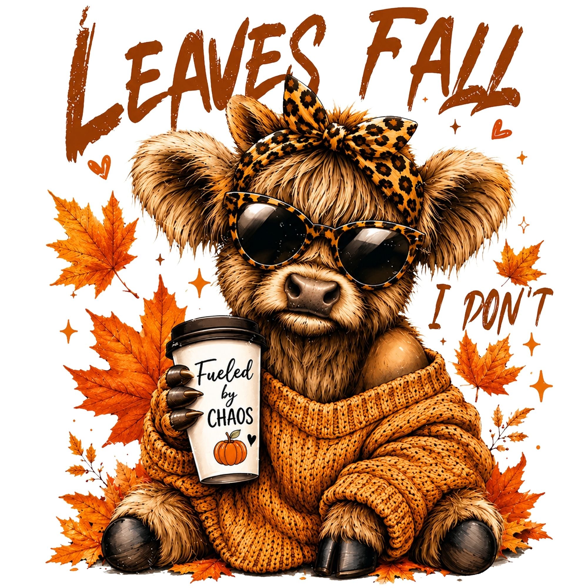 Fall Leaves Highland Cow Shades