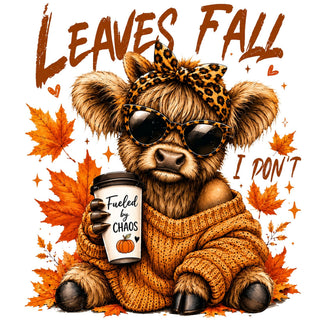 Fall Leaves Highland Cow Shades