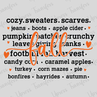 Fall Orange Fall Words