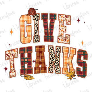 Fall Patterned Give Thanks