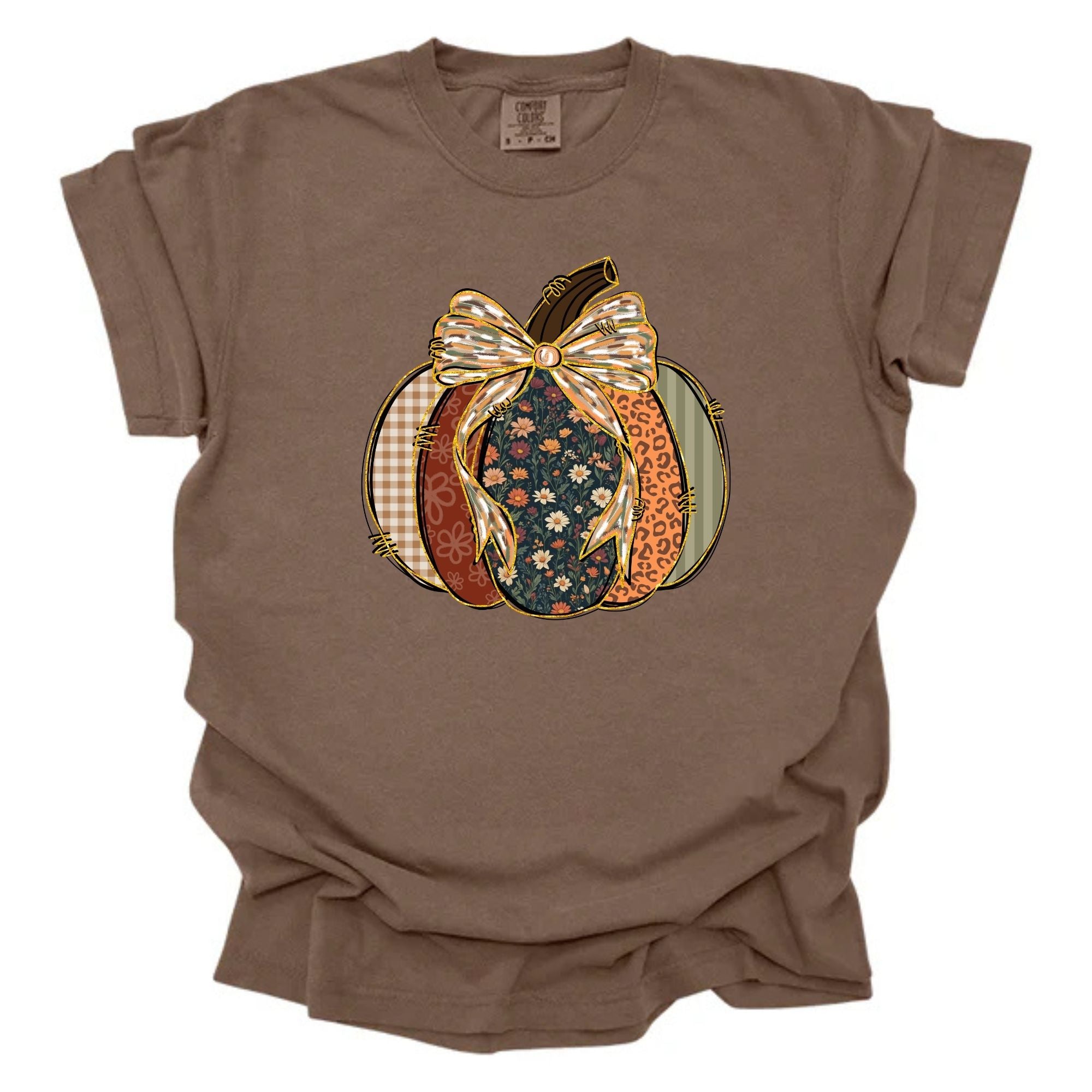 Fall Patterns Pumpkin Brushstroke Bow