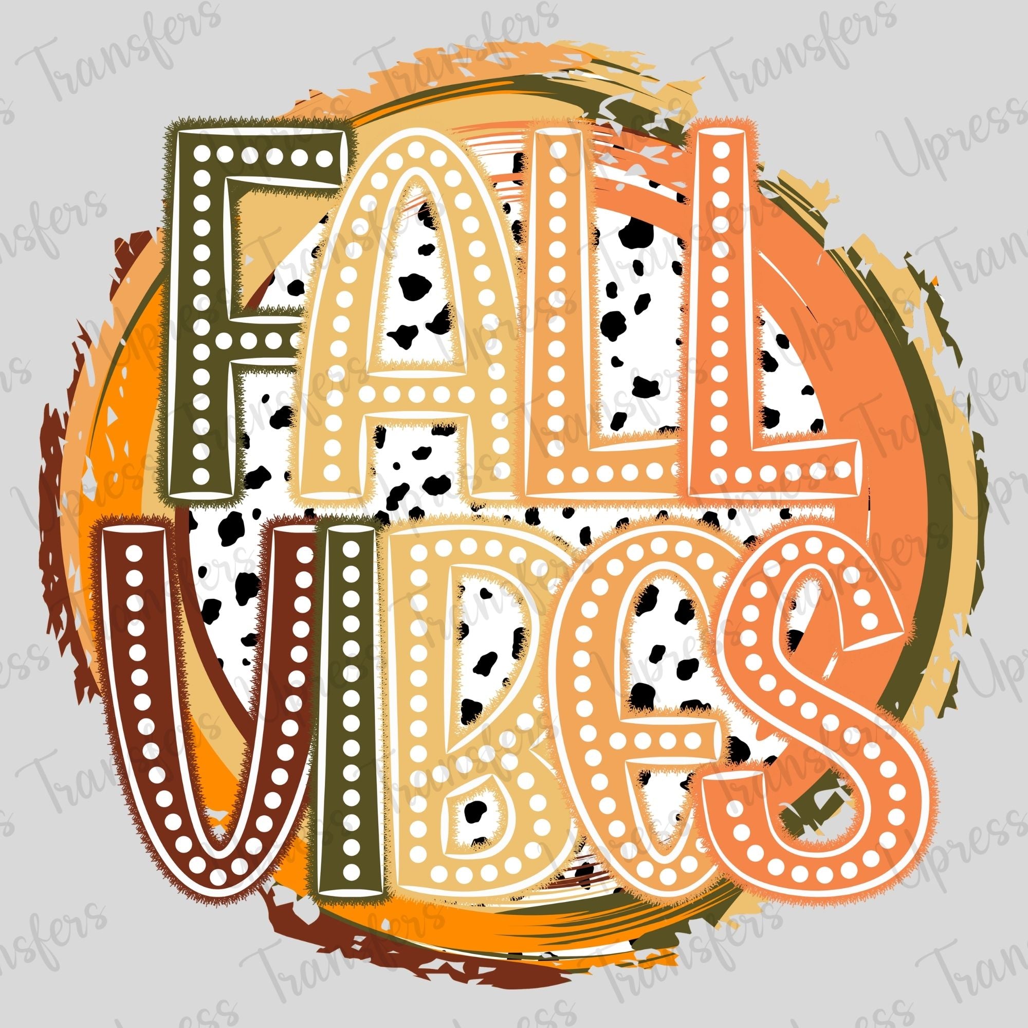 Fall Vibes Polka Dots Circle