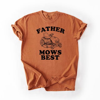 Father Mows Best Black and White