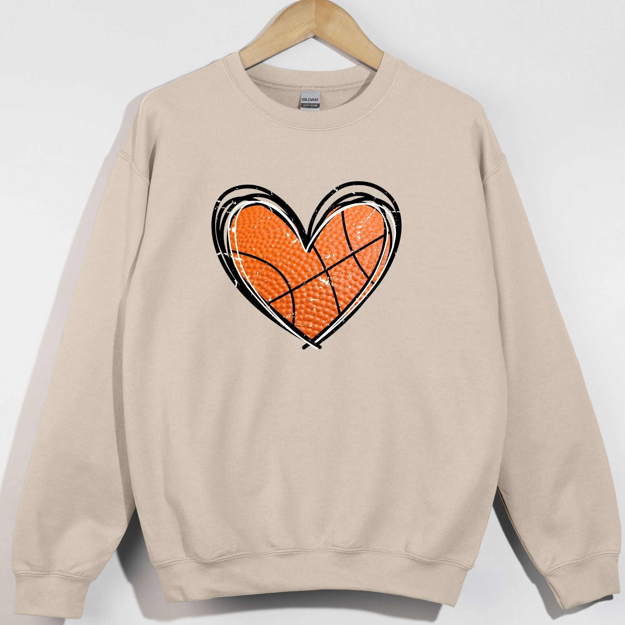 Faux Basketball Heart Black