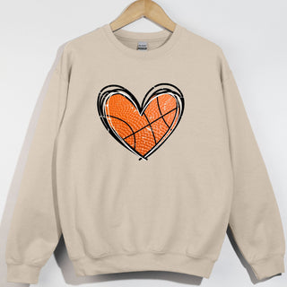 Faux Basketball Heart Black