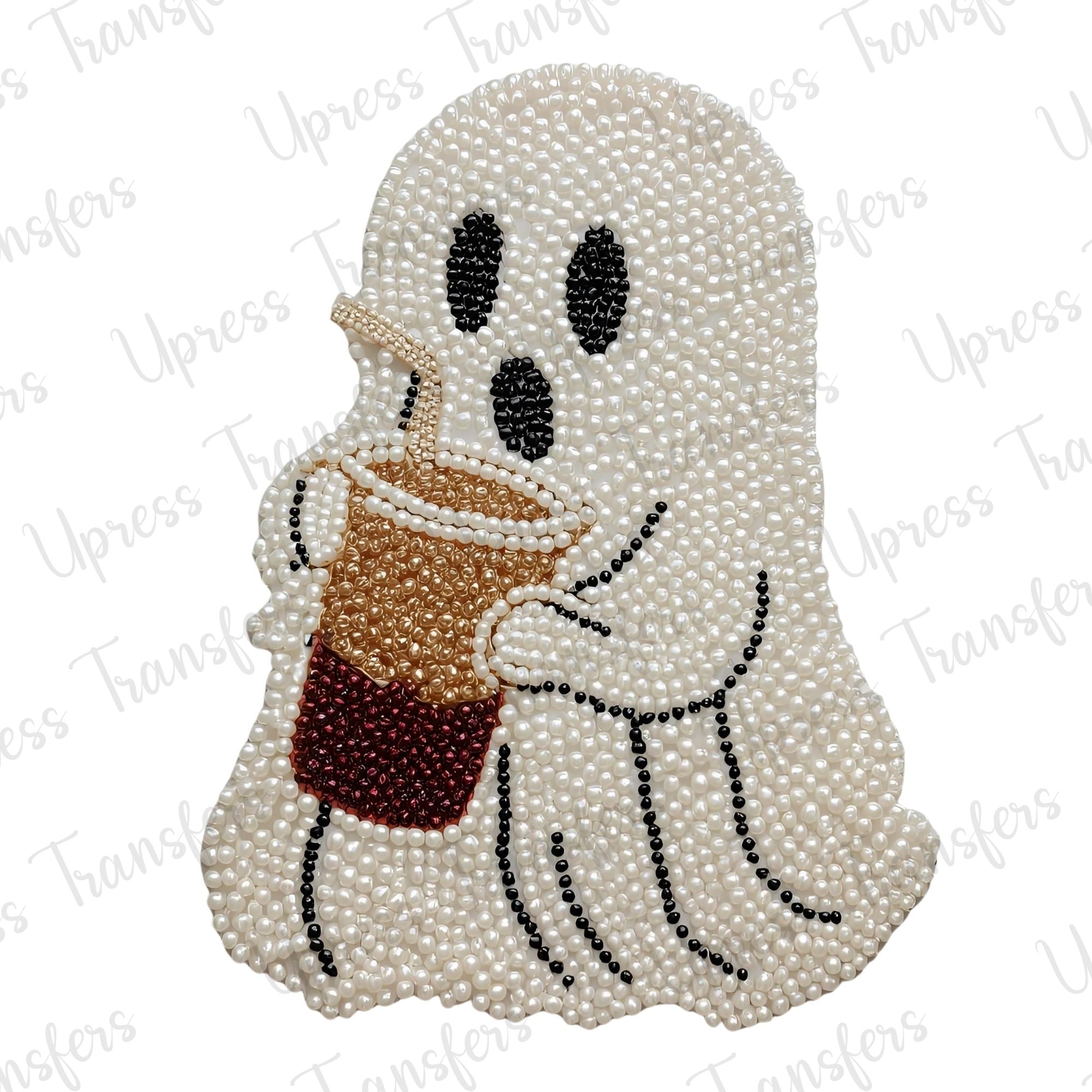 Faux Beaded Ghost